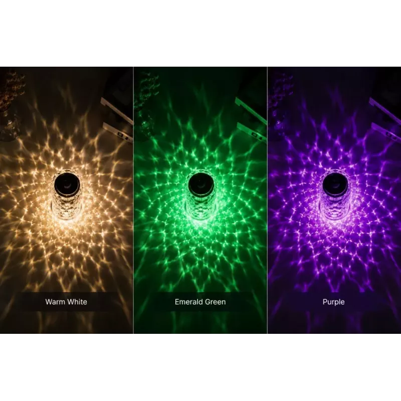 iLike Crystal Bubble Touch RGB LED stalinė lempa su Bluetooth garsiakalbiu