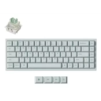 Keychron Q16 HE 8K mechaninė klaviatūra - šviesiai žalia - pilno dydžio - Gateron Hall Effect jungikliai - USB-C laidinė - 8000 Hz atnaujinimo dažnis