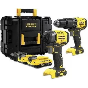 STANLEY SFMCK461D2T-QW V20 Bešepetinis plaktukinis grąžtas 2x2.0Ah Li-Ion TSTAK