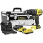 STANLEY V20 18V belaidis gręžtuvas-suktuvas komplektas 2x2,0Ah 50 dalių priedų rinkinys