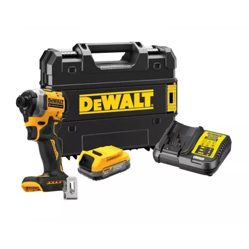 DEWALT DCF850E1T 18V XR Bešepetinis Smūginis Suktuvas 208Nm 1x1.7Ah POWERSTACK TSTAK