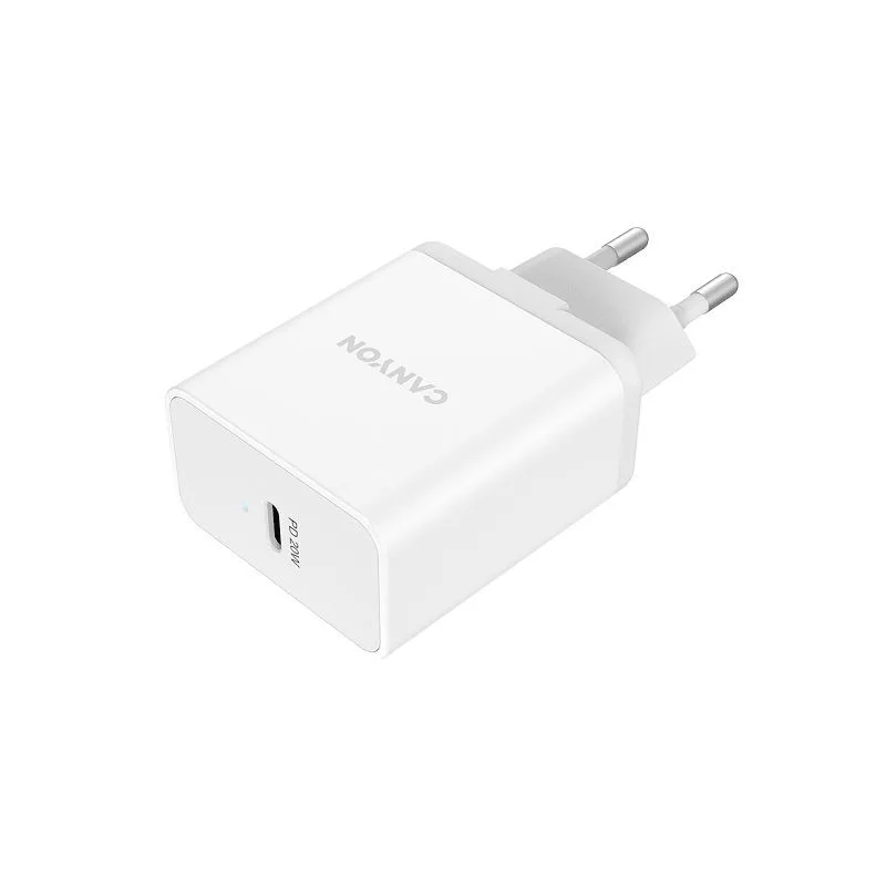 Canyon Wall Charger H-20 su USB-C 20W Baltas