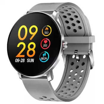 Denver SW-171 Pilka išmanioji apyrankė su 1,3 colio IPS jutikliniu ekranu, širdies ritmo monitoriumi, IP67, Bluetooth 5.0