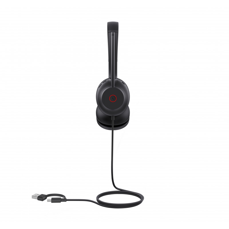 Yealink UH35 Dual UC USB-C/A On-Ear Headset su USB-A/USB-C, juoda