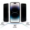 iLike Apple iPhone 15 Grūdinto stiklo privatumo ekrano apsauga juoda
