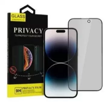 iLike Apple iPhone 15 Pro grūdinto stiklo privatumo apsauginis stikliukas juodas