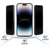 iLike Apple iPhone 15 Pro grūdinto stiklo privatumo apsauginis stikliukas juodas