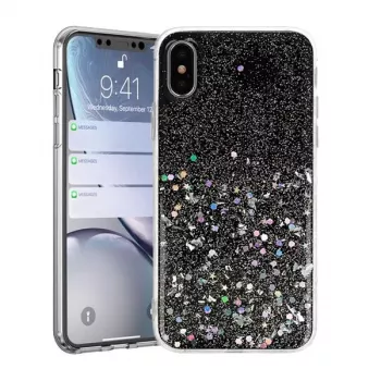 Vennus Apple iPhone X/XS juodas silikoninis užpakalinis dangtelis