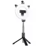 iLike Selfie Handle Tripod and Ring Light Bluetooth Black