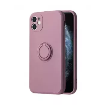 iLike Apple iPhone 13 Silikoninis dėklas su žiedu Violetinis