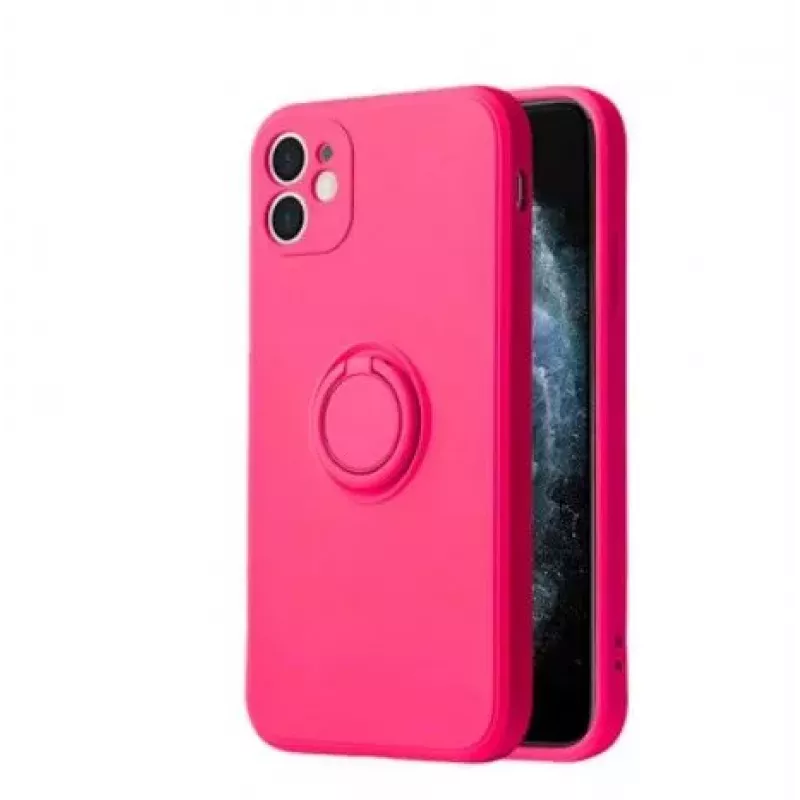 iLike Silicone Ring Case, skirtas Xiaomi Redmi 9C / 10A - Rožinė