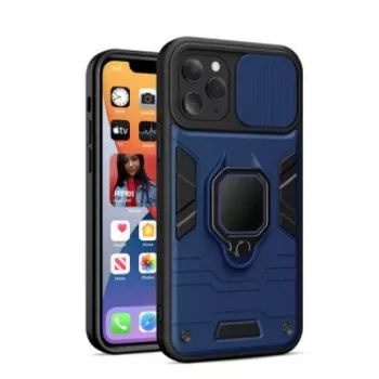 iLike Apple iPhone 14 Pro Max Ring Lens Case Blue