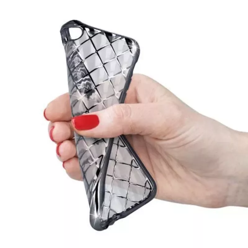GreenGo Apple iPhone 7 Plus Grid Case sidabrinis