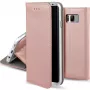 GreenGo Smart Magnet Wallet Case, skirtas LG Q6 - Rožinis auksas