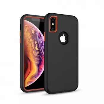 GreenGo Apple iPhone XR Defender Solid 3-in-1 Dėklas Juodas