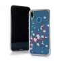 iLike Apple iPhone XR Flower Back Case - Skaidrus su įvairiaspalvėmis gėlėmis, TPU apsauginis dėklas