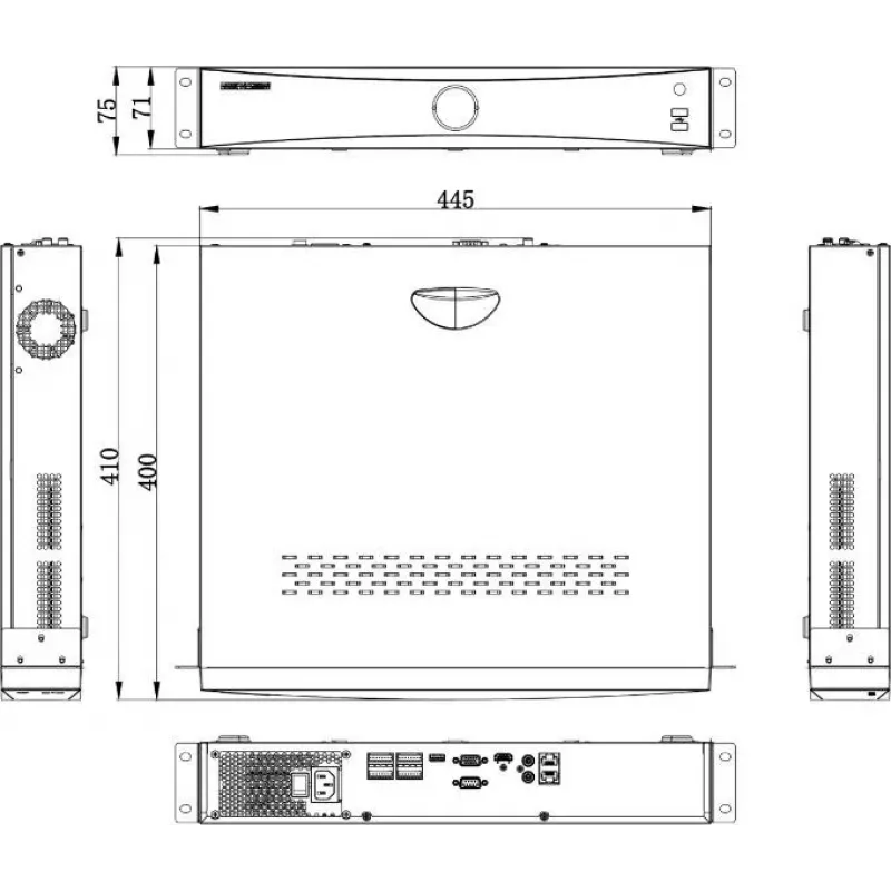 Hikvision DS-7716NXI-K4(D) 16 kanalų AcuSense DVR/NVR, 4K HDMI, 4 SATA, H.265+