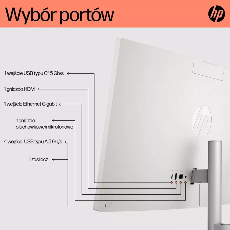 HP 24-cr0332nw All-in-One PC, AMD Ryzen 7 7730U, 23,8 inch Full HD, 16 GB DDR4, 512 GB SSD, Windows 11 Home, White