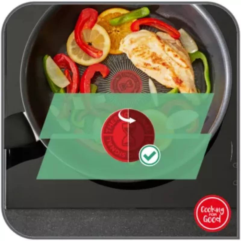 TEFAL Easy Plus keptuvė 24 cm, fiksuota rankena, juoda, titano nelipni danga, ne indukcinė
