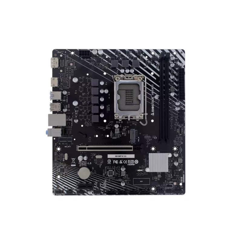 Motininė plokštė BIOSTAR H810MTE 2.0, Intel H810, LGA 1700, DDR4, Micro ATX