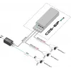 CAMSAT CDS-6IP 3PoE pramoninis PoE jungiklis / prailgintuvas, 6 prievadai, 3x PoE, 10/100 Mbps, DIN bėgis