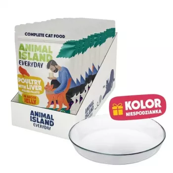 ANIMAL ISLAND NEW JELLY EVERYDAY 12x85g su šėrimo lėkšte