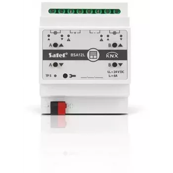 SATEL KNX 2 kanalų žaliuzių/roletų pavara 24V DC KNX-BSA12L