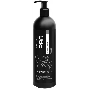 DR LUCY PRO EASY BRUSH OIL 0.5 L - Iššukavimo ir kondicionavimo skalaujamas aliejus šunims