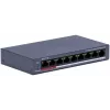 Hikvision DS-3E0109P-E/M(C) 9 prievadų Fast Ethernet PoE jungiklis, 8 PoE prievadai, 65W biudžetas, nevaldomas