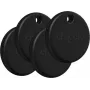 Chipolo POP sekimo žymos 4 rinkinys juodos - Bluetooth raktų ieškiklis, suderinamas su Apple Find My, keičiama baterija, IPX5 atsparus vandeniui, 60 m diapazonas, 120 dB garsinis signalas