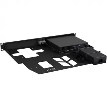 Rackmount.IT komplektas, skirtas Dell OptiPlex MFF - 1U 19 colių montavimo kronšteinas, juodas