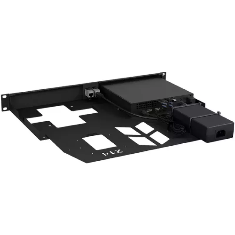 Rackmount.IT komplektas, skirtas Dell OptiPlex MFF - 1U 19 colių montavimo kronšteinas, juodas