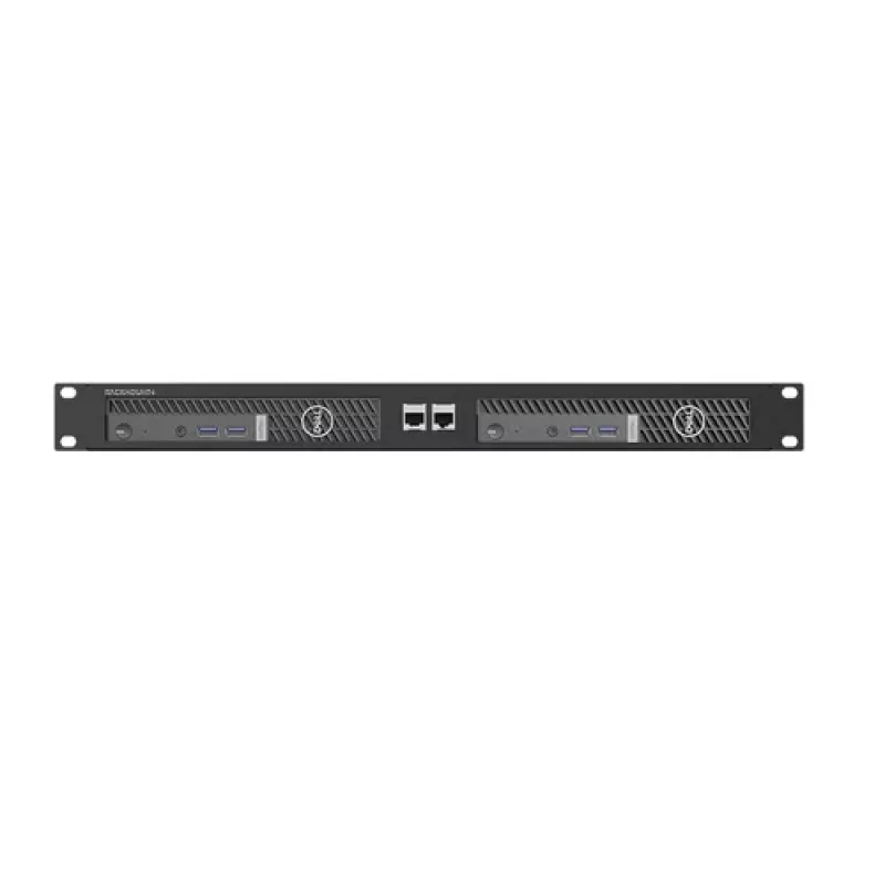 Rackmount.IT komplektas, skirtas Dell OptiPlex MFF - 1U 19 colių montavimo kronšteinas, juodas