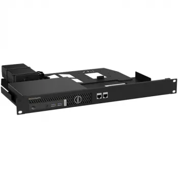 Rackmount.IT komplektas, skirtas Dell OptiPlex MFF - 1U 19 colių montavimo kronšteinas, juodas