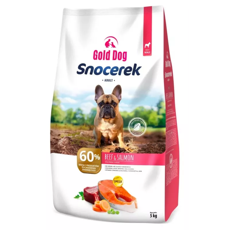 GDD Gold Dog Snocerek Small Breeds Beef & Salmon Dry Dog Food 5kg