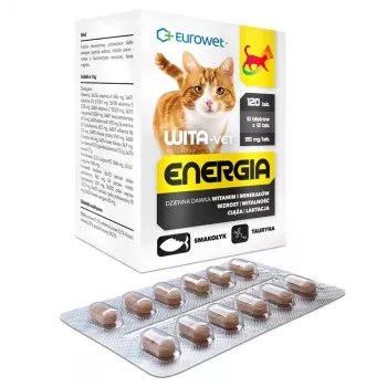 EWE EUROWET Wita-Vet Energia Multivitamininis ir mineralinis papildas katėms - 120 tablečių