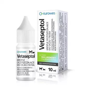 EWE EUROWET Vetaseptol valomieji lašai akims ir nosiai šunims ir katėms - 10 ml