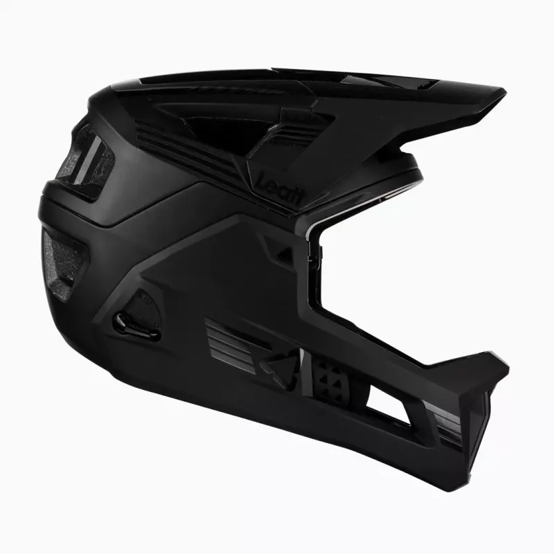 LEATT MTB Enduro 4.0 V23 Dviračio Šalmas su Nuimamu Smakro Apsaugu, Dydis M, Juodas