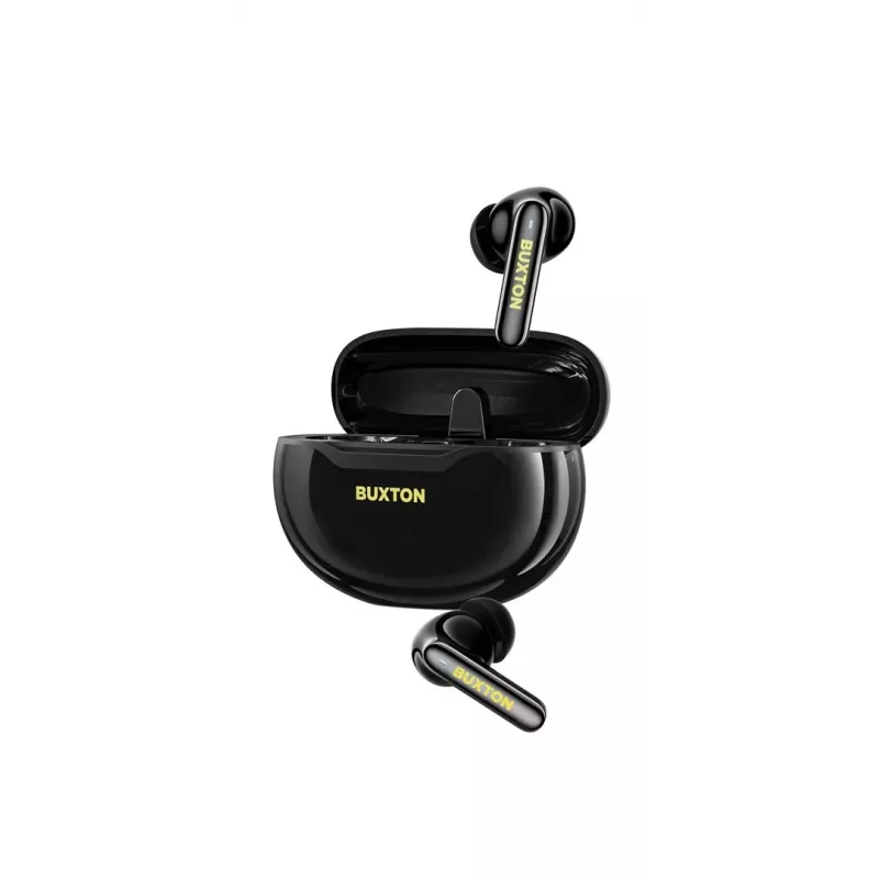 BXT Buxton BTW 7200 Black Tuya - Tikri belaidžiai ausinės su įkrovimo dėklu, juodos, Bluetooth 5.2, IPX4, jutiklinis valdymas, Tuya Smart App