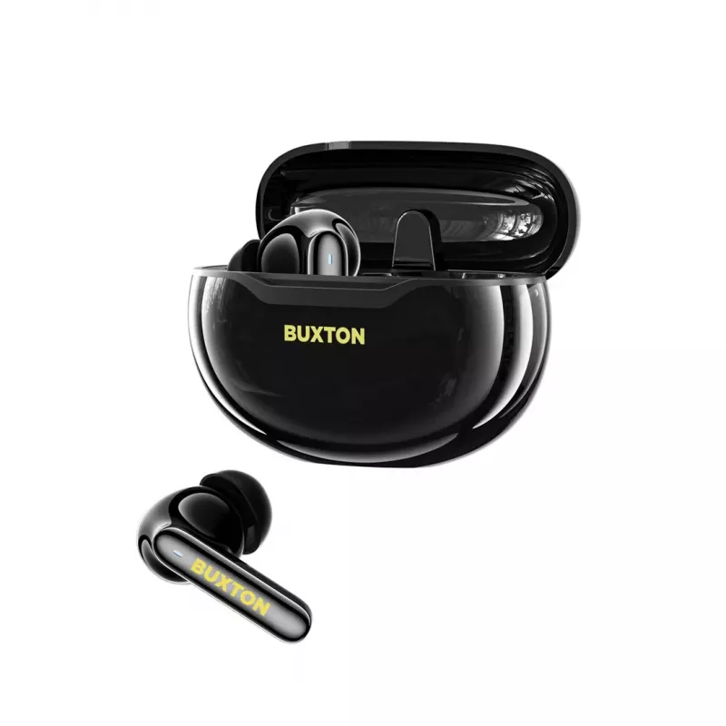 BXT Buxton BTW 7200 Black Tuya - Tikri belaidžiai ausinės su įkrovimo dėklu, juodos, Bluetooth 5.2, IPX4, jutiklinis valdymas, Tuya Smart App