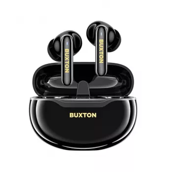 BXT Buxton BTW 7200 Black Tuya - Tikri belaidžiai ausinės su įkrovimo dėklu, juodos, Bluetooth 5.2, IPX4, jutiklinis valdymas, Tuya Smart App