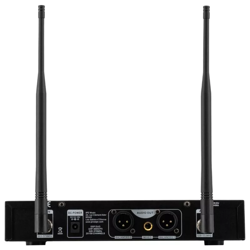 PDE Prodipe M850 DSP Duo UHF F5 - UHF belaidė mikrofonų sistema su 2 rankiniais mikrofonais