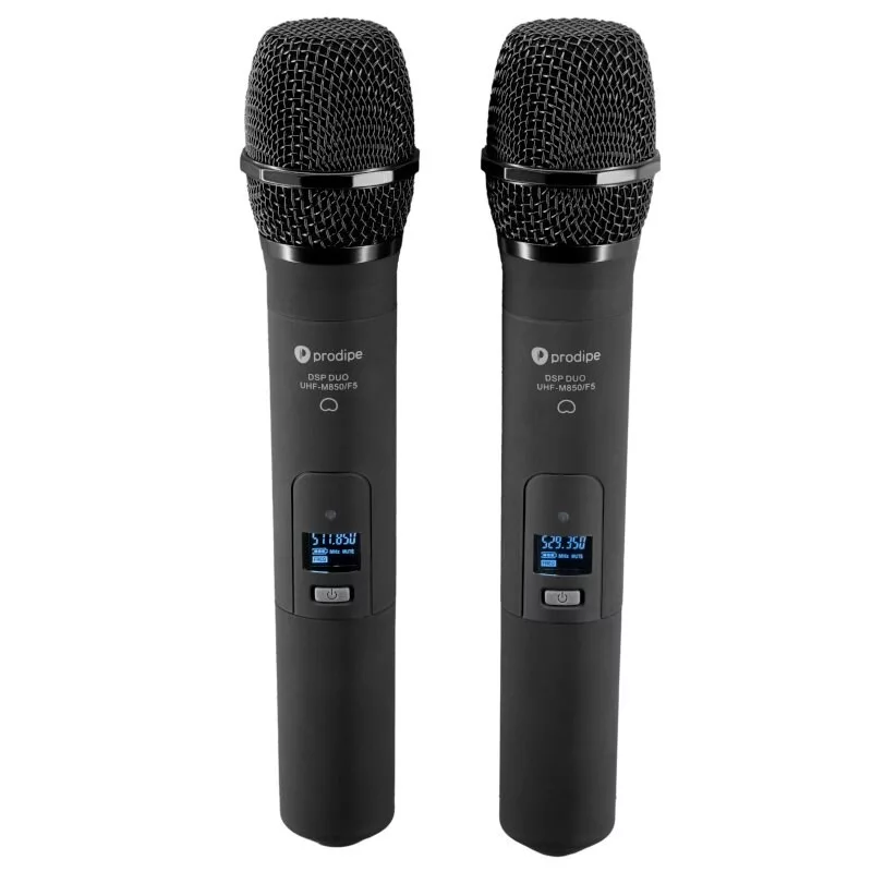PDE Prodipe M850 DSP Duo UHF F5 - UHF belaidė mikrofonų sistema su 2 rankiniais mikrofonais