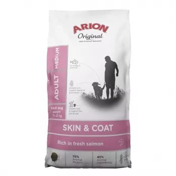 AIN ARION Original Skin & Coat Medium Salmon Sausas Šunų ėdalas 12 kg