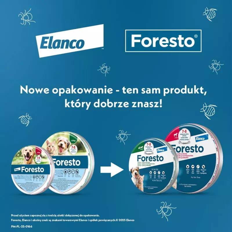 ENA ELANCO Foresto antkaklis šunims, sveriantiems daugiau nei 8 kg