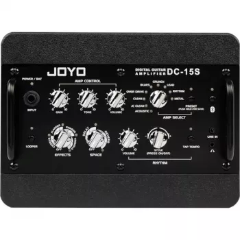 JYO JOYO DC-15S 15W gitaros stiprintuvas su Bluetooth, įkraunama baterija, 9 stiprintuvo modeliais, 6 efektais, būgnų mašina, looperiu, derintuvu