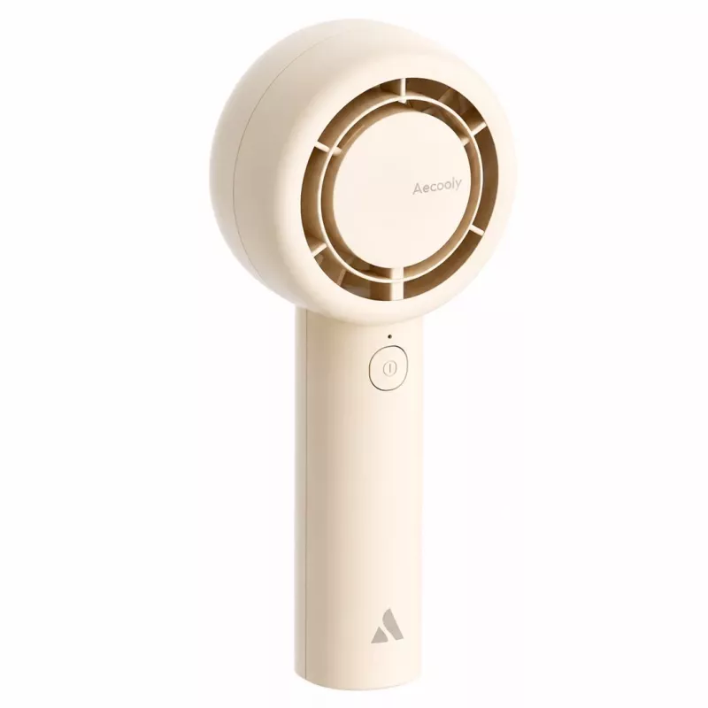 AEL Aecooly Halo 01 nešiojamas rankinis ventiliatorius, smėlio spalvos