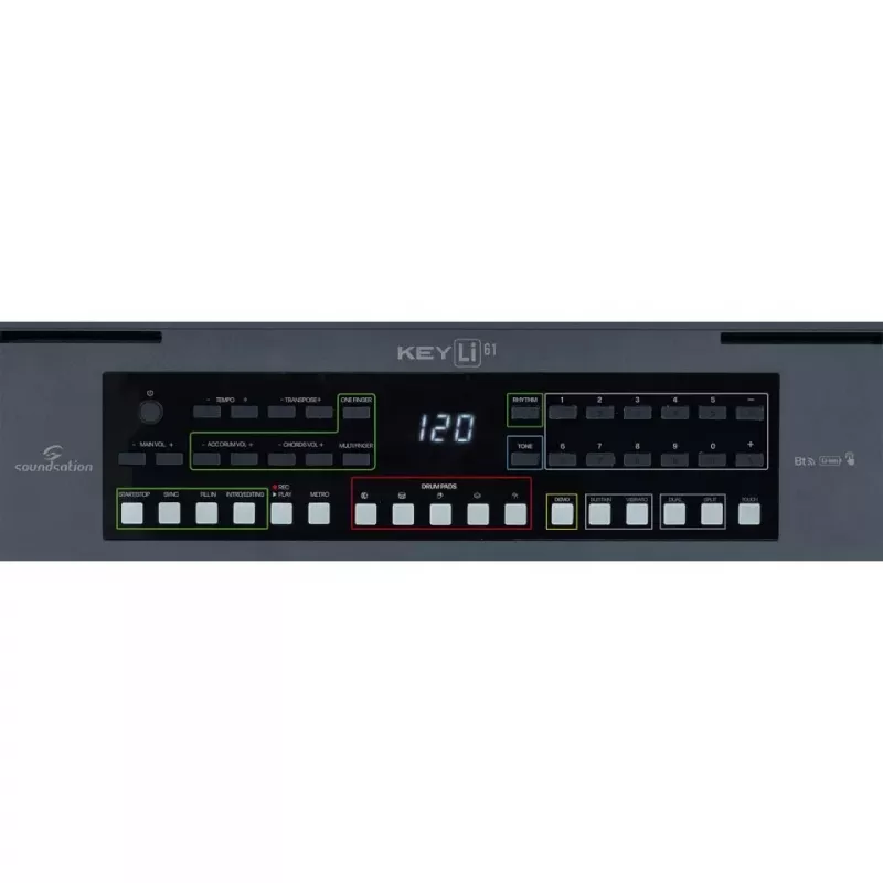 KYL Soundsation KeyLi-61 klaviatūra - 61 jautrus prisilietimui klavišas, 300 garsų, USB-MIDI, juoda