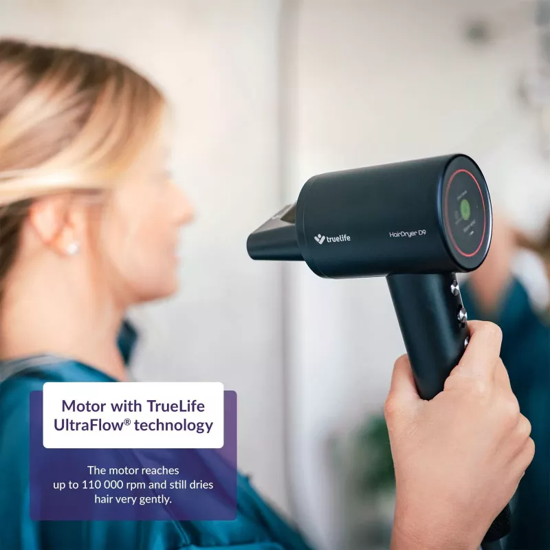 TLF TrueLife HairDryer D9 Plaukų džiovintuvas 1600 W Juoda
