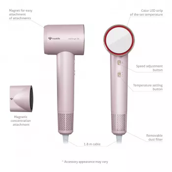 TLF TrueLife HairDryer D6 Plaukų džiovintuvas 1600 W Rožinis